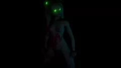 Odtwórz Spryskany taniec na świeżym powietrzu Rebeki w ciemności: striptiz nieocenzurowany 3D Bikini