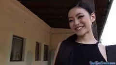 Play Public Asian Babe's POV Casting Couch Blowjob